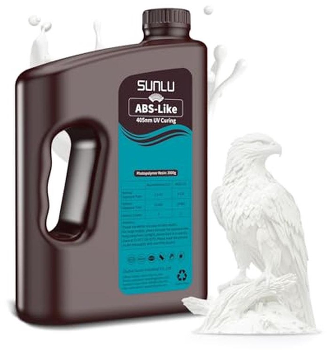 ABS-Like 3D Printer Resin 3 kg - 405 nm UV Huardense, Photopolymeer voor LCD/DLP/SLA 3D Printen