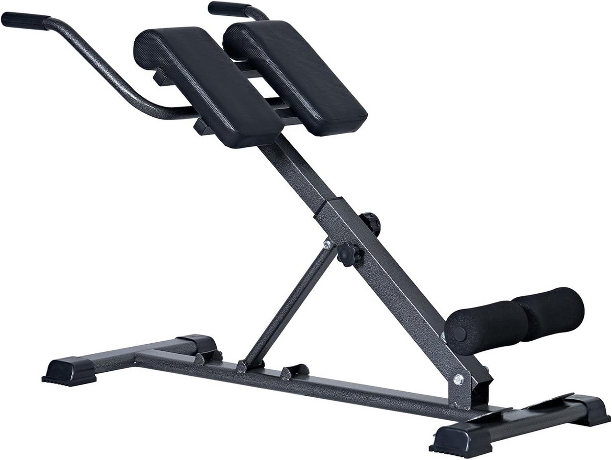Verstelbare Hyperextensiebank voor Hamstring - Opvouwbare Trainingsapparatuur voor Thuisgym