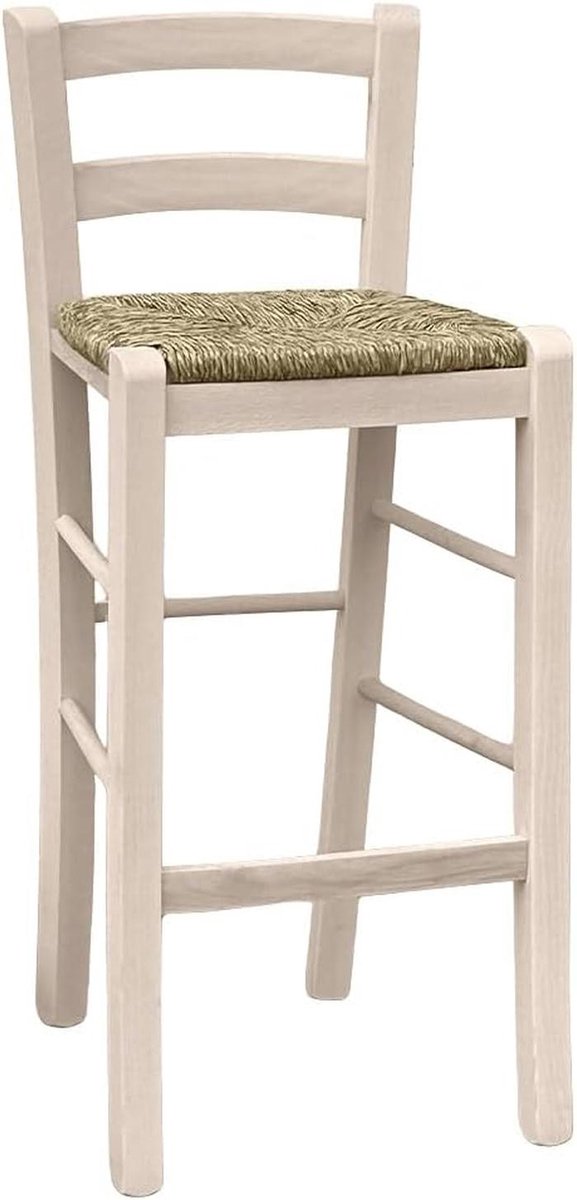 Houten Kruk 67 cm Hoog, Gelakt, Stevige Constructie