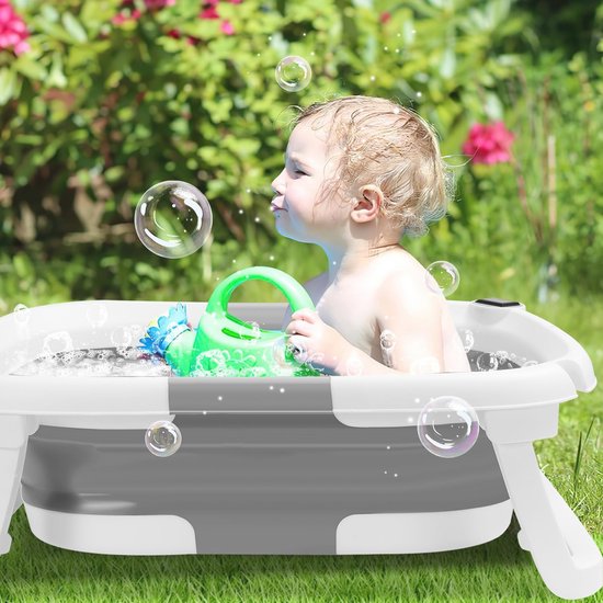 Vouwbare Babybad met Antislip en Thermometer - Veilig en Comfortabel voor Pasgeborenen en Peuters — afbeelding 3