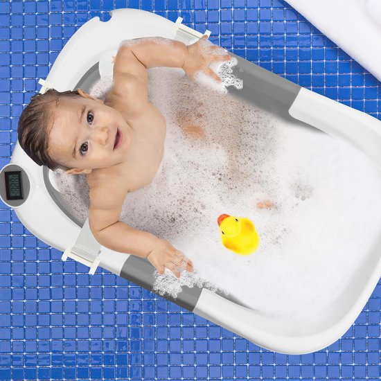 Vouwbare Babybad met Antislip en Thermometer - Veilig en Comfortabel voor Pasgeborenen en Peuters — afbeelding 4