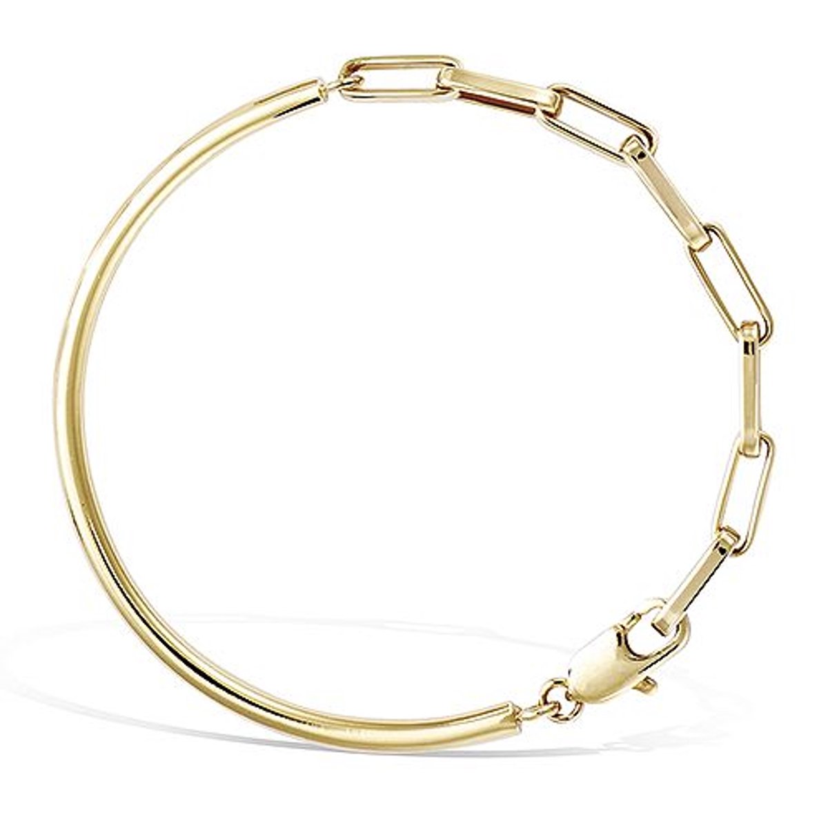 CHIVAL Armband 18K Verguld Goud "Modern Link" – Luxe, Hypoallergeen, Schakel, Massief, Cadeau voor Haar, Liefde, Romantiek, Geschenkverpakking, Sieraad, Kerst