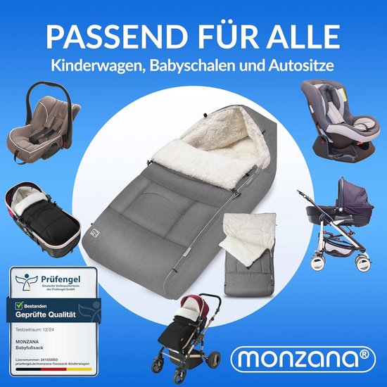 Voetenzak voor baby's met handwarmers en reflectoren voor winterse veiligheid — afbeelding 2