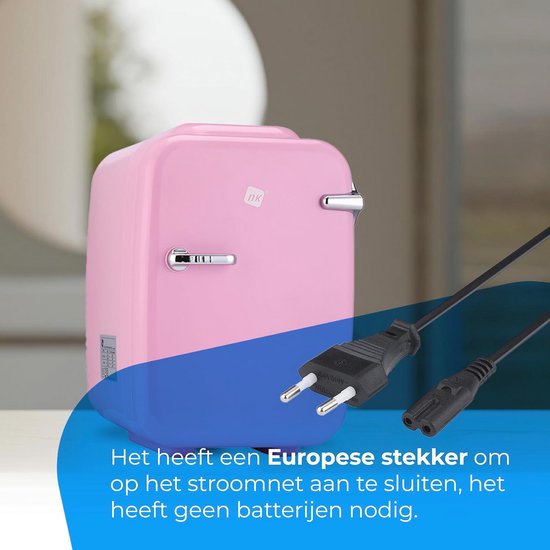 Draagbare Mini Koelkast 4 Liter - Koelen en Verwarmen, Voor Cosmetica en Frisdranken, Roze — afbeelding 3