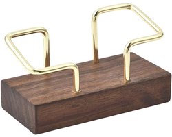 Visitekaarthouder - Houten displayrek - Bureau visitekaarthouder - Visitekaarthouder van hout - Geschikt voor kantoren, thuis, beursstands, recepties, evenementen, vergaderruimtes en als relatiegeschenk.（A）