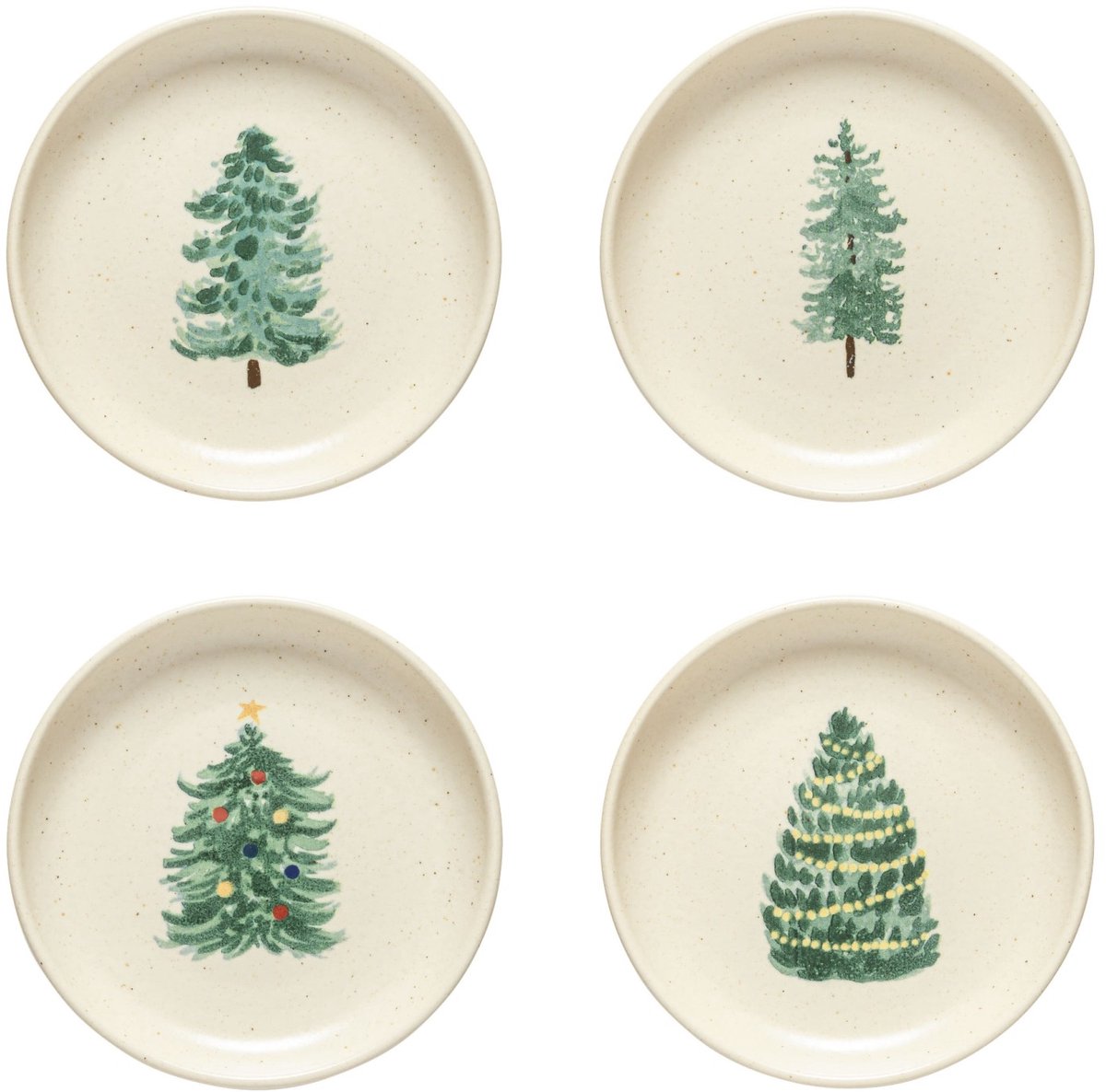 Kerst borden - Vier stuks - Costa Nova pacifica - kerstborden voor gebak voorgerecht dessert appetizer bijgerecht etc
