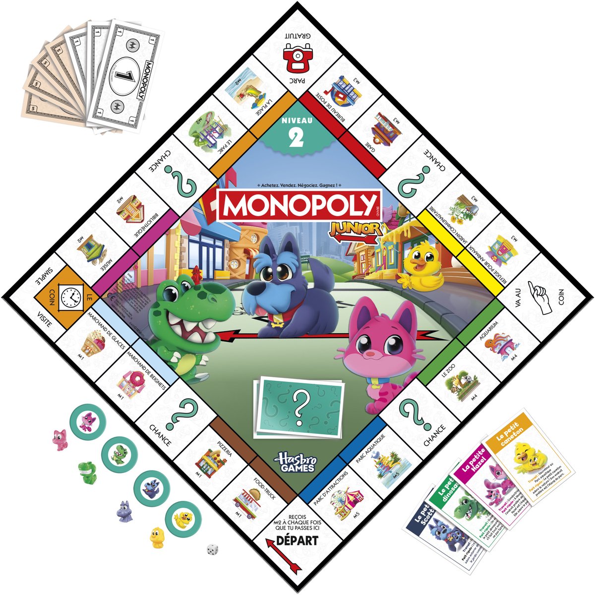 Monopoly Junior-bordspel - 2 spellen in 1 - Fransie Editie — afbeelding 11