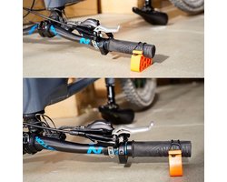Fietsstuurhouder 2 stuks, clip-on stabilisator voor stabiel parkeren op de fiets, MTB eBIKE onderhouds- en reparatietool, geschikt voor handvatten van 30~34 mm