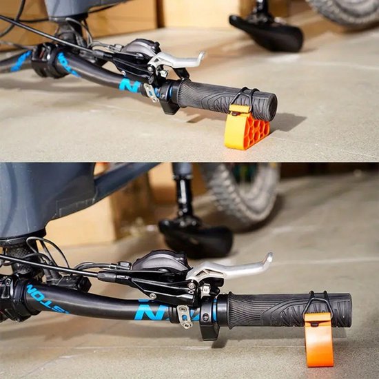 Fietsstuurhouder 2 stuks, clip-on stabilisator voor stabiel parkeren op de fiets, MTB...