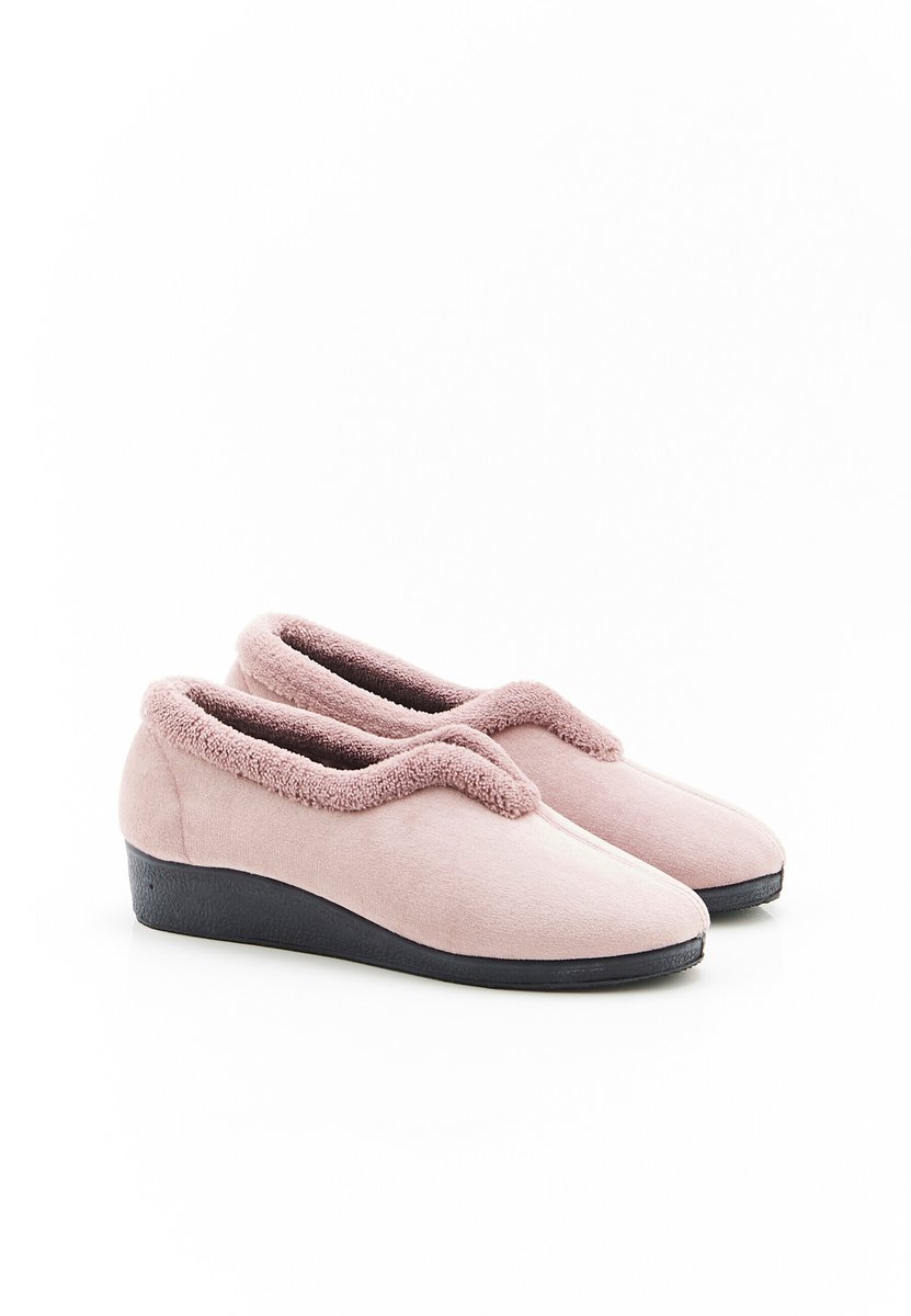 Damart - Fluwelen pantoffels - Dames - Bruin - 39