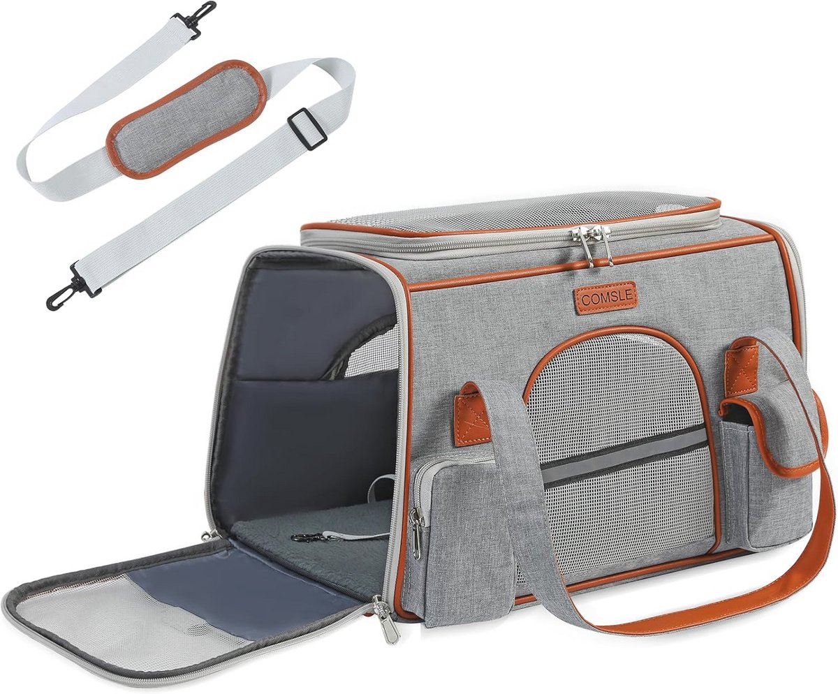 Opvouwbare transporttas voor katten en honden tot 7 kg