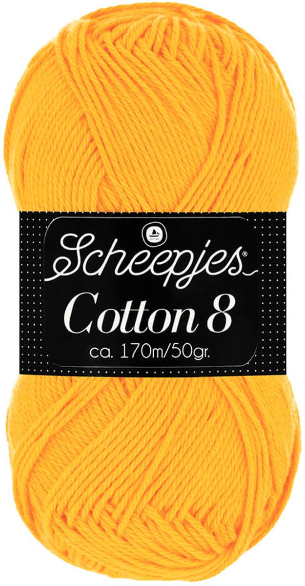 Scheepjes Cotton 8 50g - 714 Geel