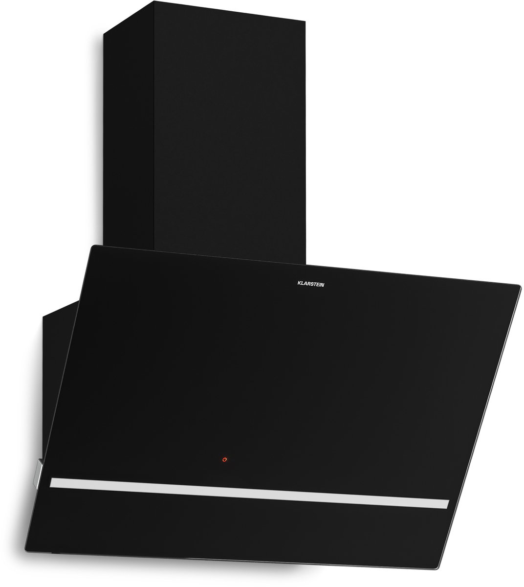 Klarstein Illuminosa schuine afzuigkap - 60 cm, 818 m³/u boost, touchbediening, A++ energieklasse, ledverlichting, stil, afzuiging en recirculatie, koolstoffilter, 3+1 snelheden