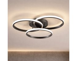 Boncy® Plafonnier de Luxe - Lampes de plafond 3 Bagues LED - Plafonnier Salon Chambre ou Chambre d'Enfant - Plafonniers