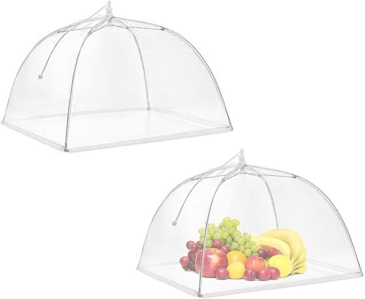 Allecta - Opvouwbare Voedsel Cover met Vliegengaas - Set van 2 - Ideale Bescherming tegen Insecten - Perfect voor Buiten Dineren