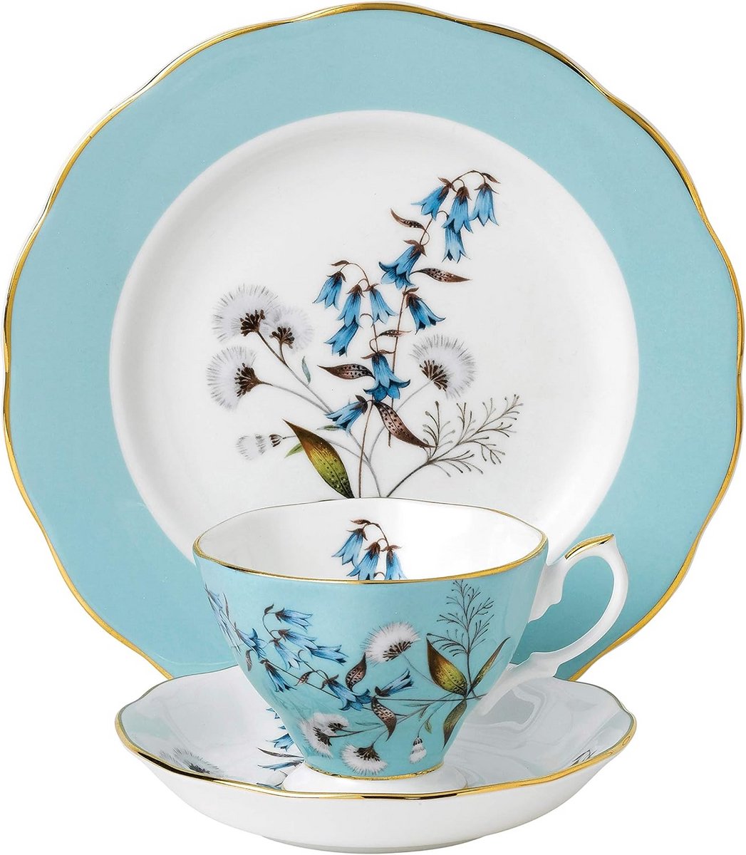3-delige Theeservies Set Bone China, Feestelijk Ontwerp