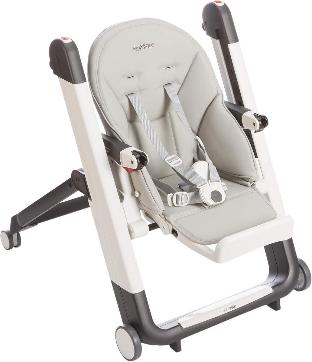 Multifunctionele Hoge Kinderstoel met Ligfunctie en Stop&Go Remsysteem