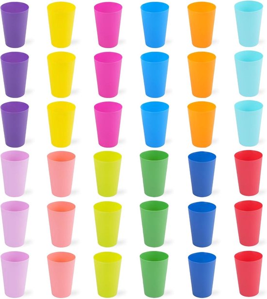 Allecta - Herbruikbare plastic bekers - 260 ml - Kinderen - Buiten - Picknick - Camping — afbeelding 4