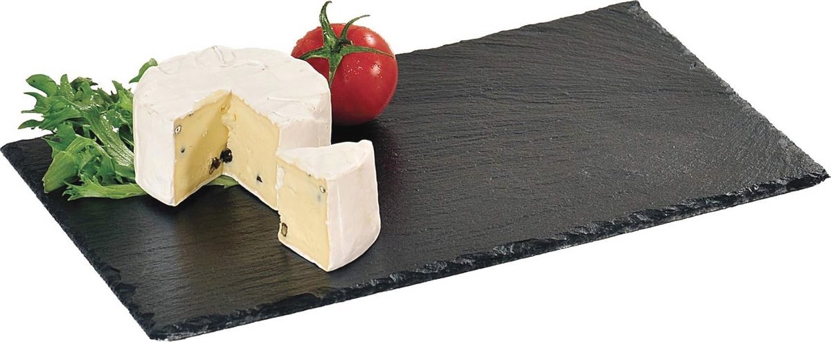 Buffetplaat leisteen zwart 30 cm x 20 cm - Ideaal voor snijden en serveren
