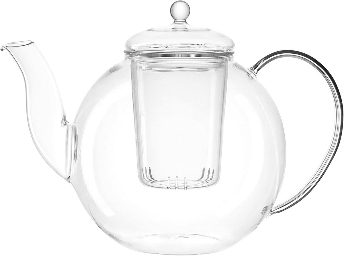 Transparante theepot 1200 ml van glas - Elegante waterkoker