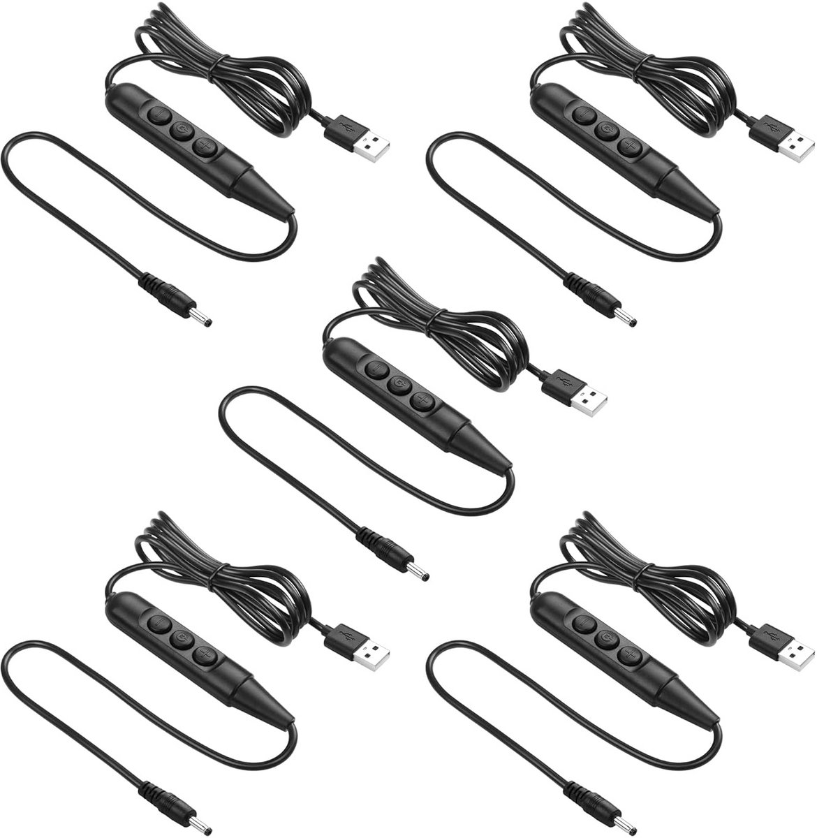 USB naar DC 3.5x1.35mm Voedingskabel met In-Line Aan/Uit Schakelaar (1.5m)