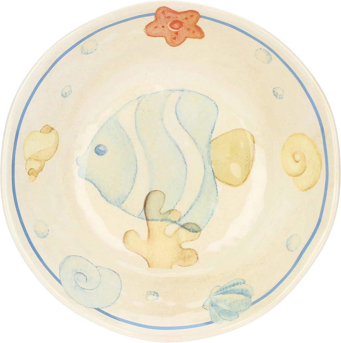 Set van 2 soepborden van melamine voor een maritieme sfeer