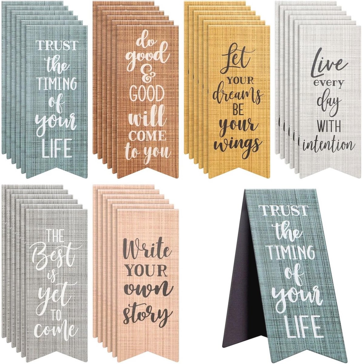 Magnetische Bladwijzers - Paginamarkeringen Clips - Boeken Markeren - Met Motiverende Citaten - 36 Stuks - Multicolor