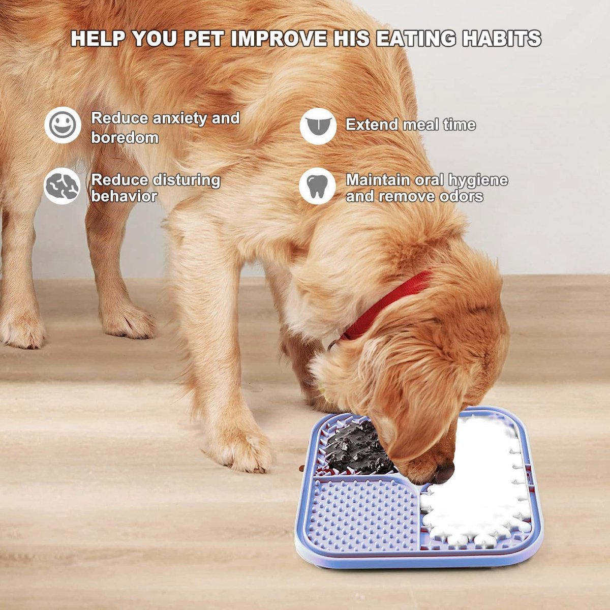 BOTC Likmat Hond met Silicone spatulas - Paars en Cyaan thumbnail 5