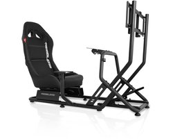 REBBLERS® SIMR 300GM Sim Racing Cockpit + Gearshift Holder + Monitor Mount - Racestoel - Volledig Verstelbaar - Zwart