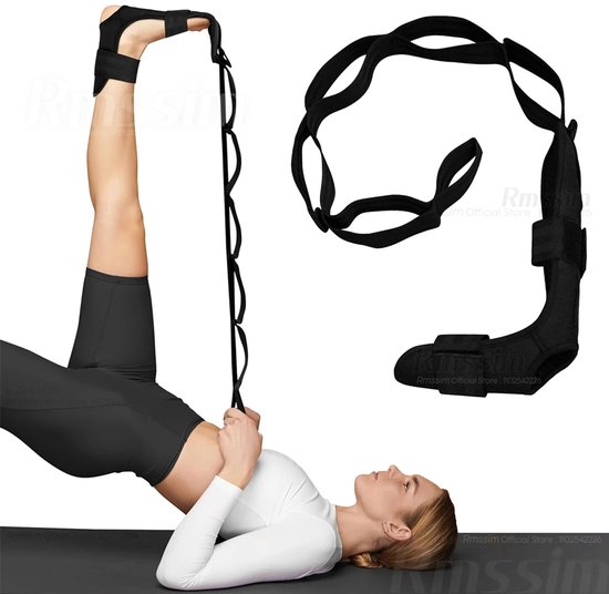 Yoga Stretch Riem Serie - Verstelbare Stretchband - 7-standen - Zwart — afbeelding 5