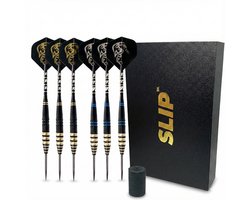 WK Darts Dartpijlen 23 Gram - 6 Steeltip Pijlen - Professionele Set met Flights en Dartslijper - Cadeauset voor Mannen