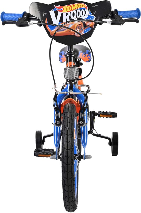 Hot Wheels Kinderfiets - Jongens - 16 inch - Zwart Oranje Blauw - Twee handremmen van Hot Wheels — afbeelding 2