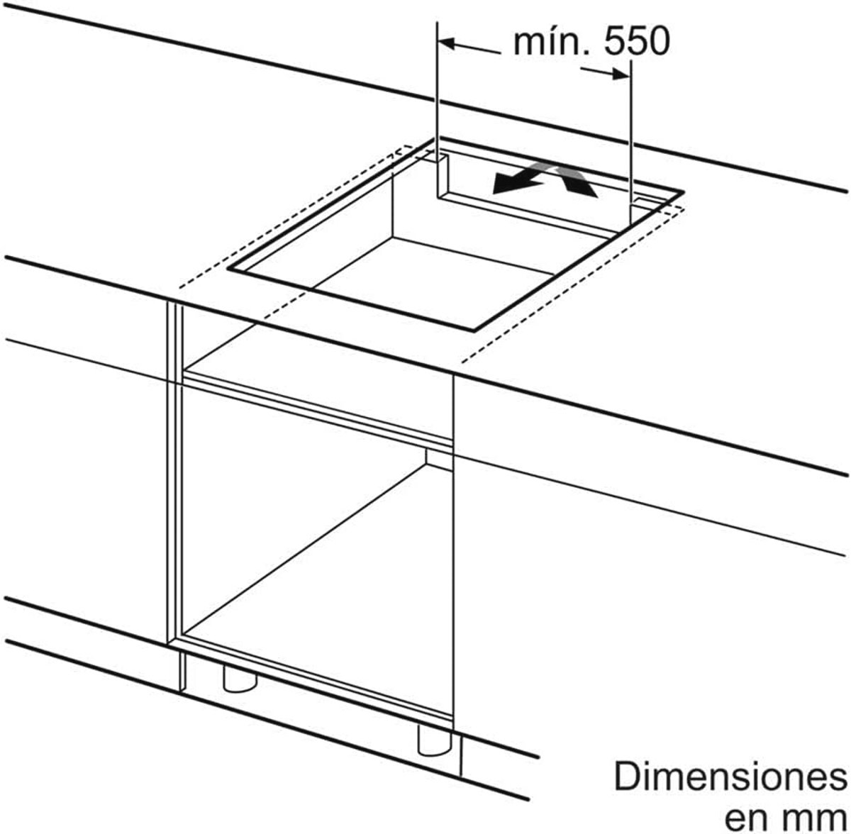 Inductiekookplaat 60 cm zwart