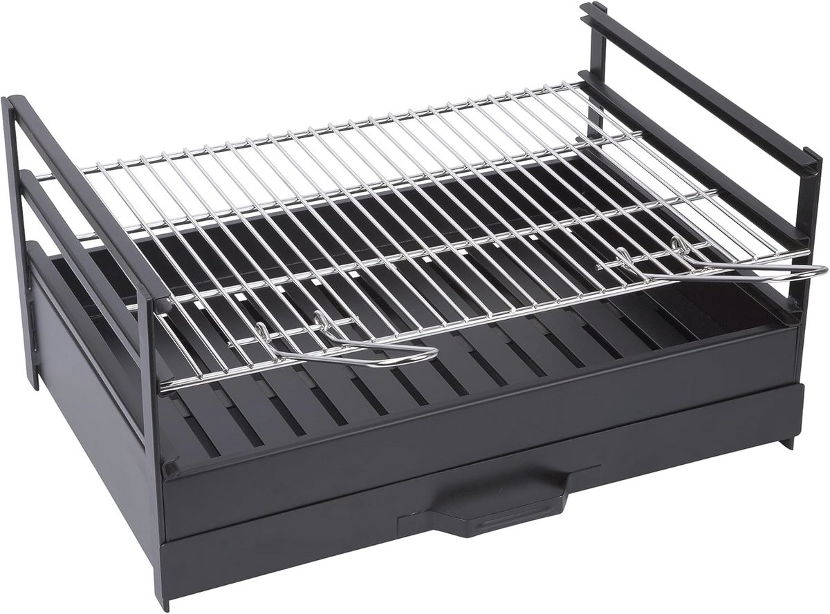 Grill lade met roestvrijstalen grillrooster - 70 x 40 x 29 cm