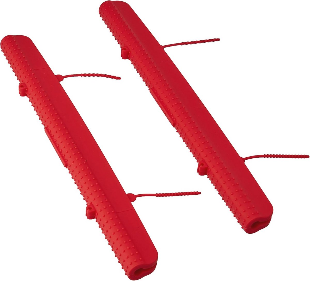 Universele Siliconen Ovenrekbeschermers - 2 Stuks - Eenvoudig in Gebruik - 31 x 3,5 x 2 cm - Rood