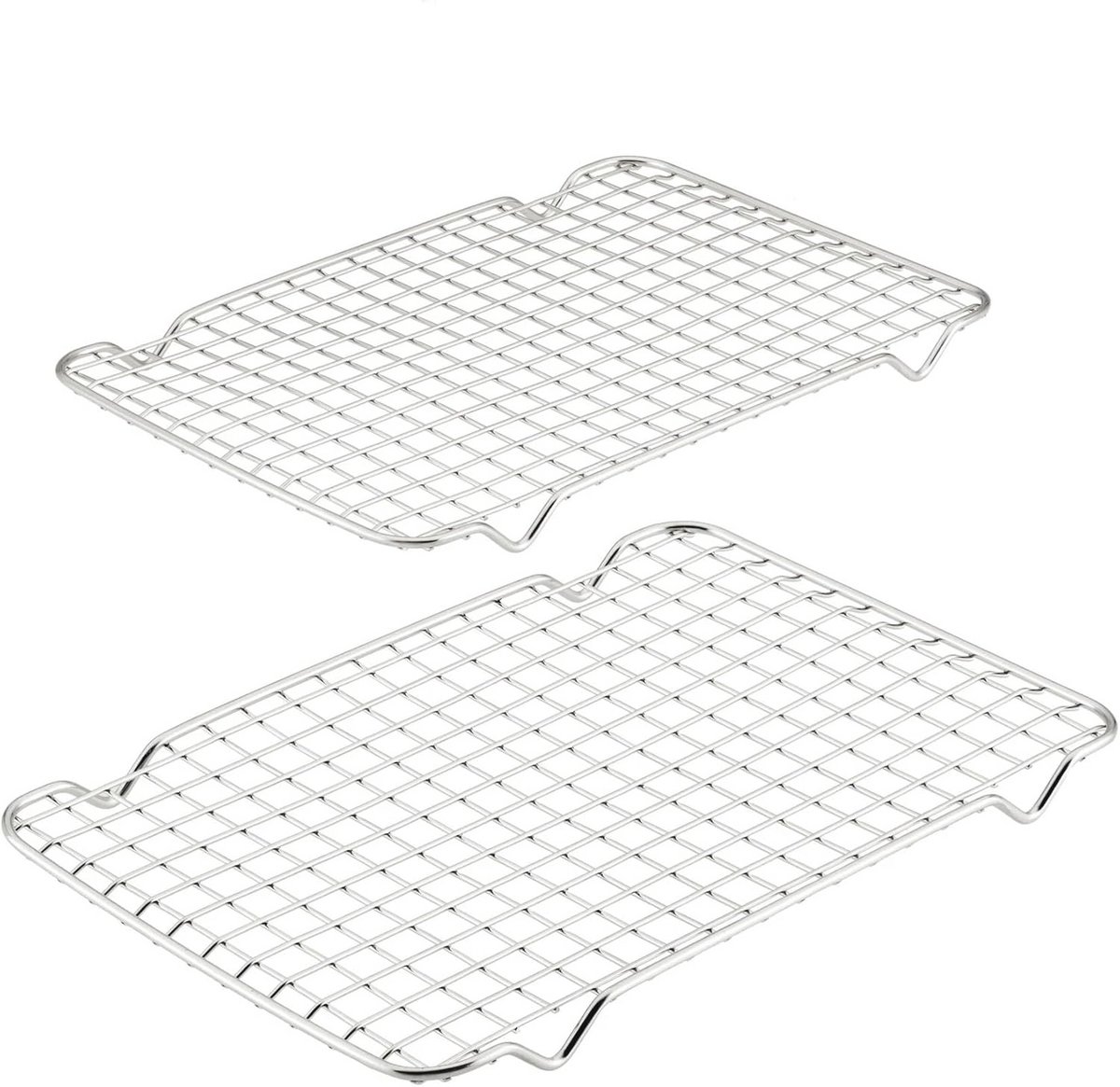 Roestvrij Staal Half Blad Panrekken 2-delig - Ideaal Voor Oven en Koelen