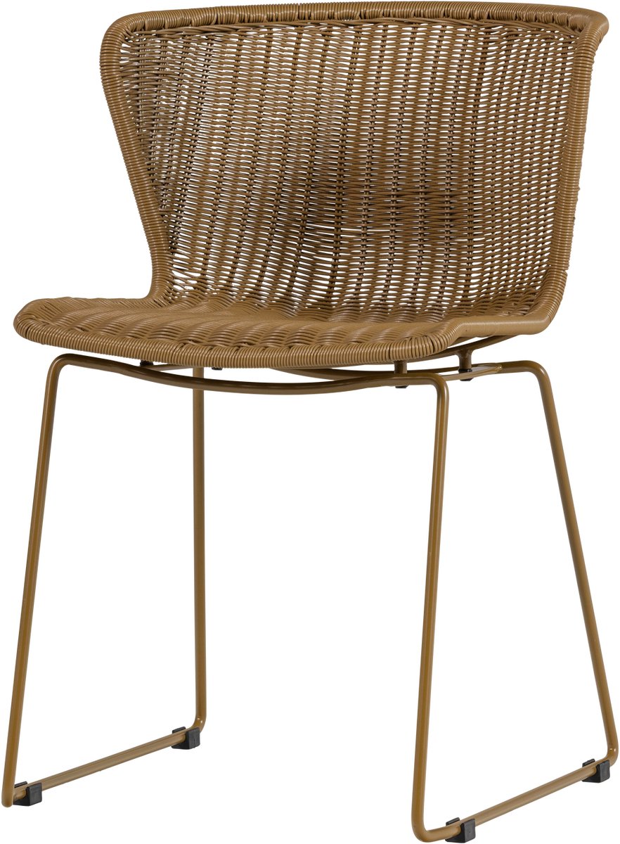 WOOOD Wings Tuinstoel - Honinggeel - Kunststof - 78x55x54 - Set van 2
