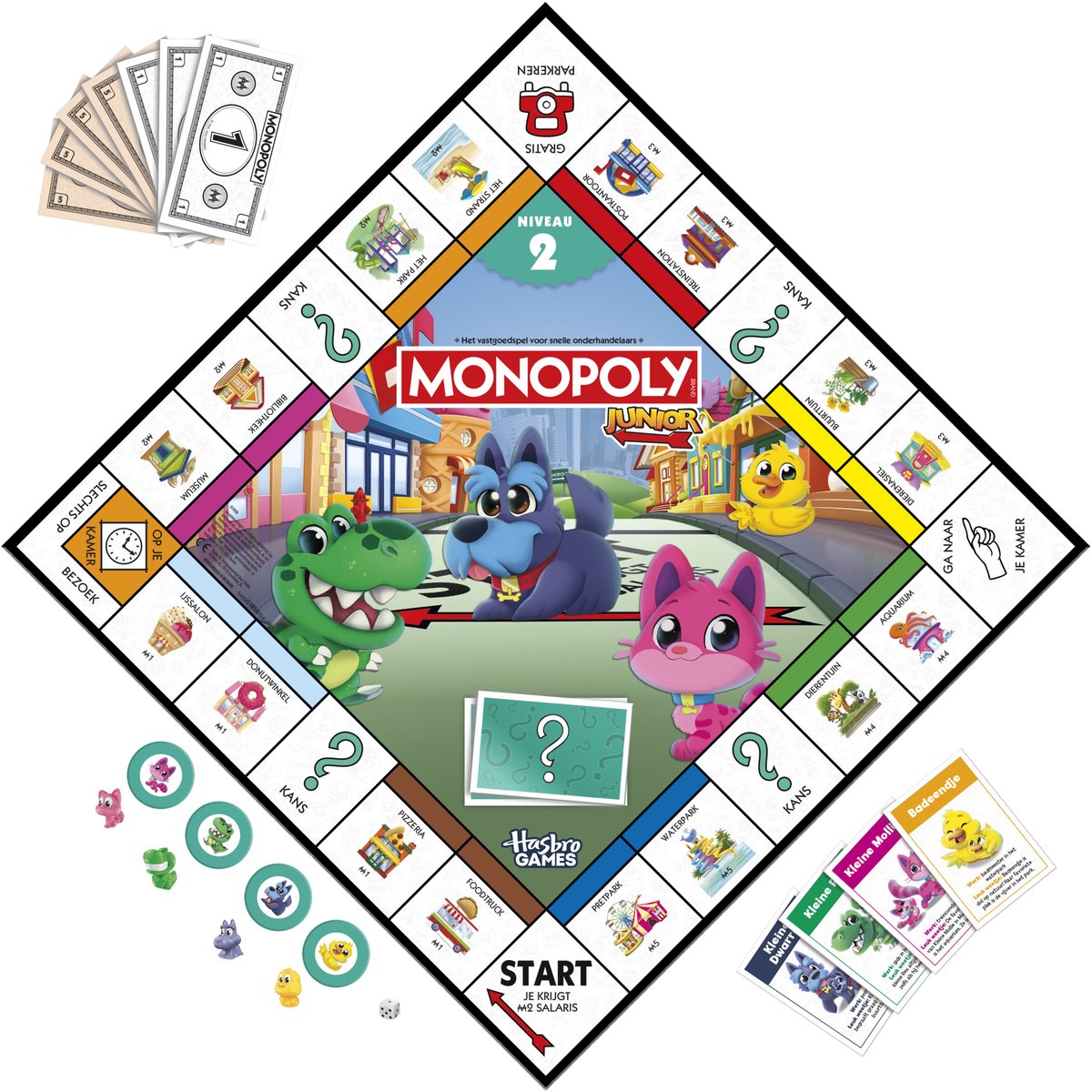 Monopoly Junior-bordspel, 2 spellen in 1 — afbeelding 4