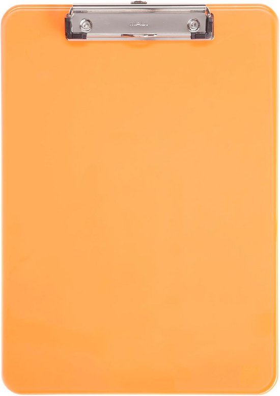 MAUL Klembord A6 | klembord van karton met folie | schrijfbord met papierklem | clipboard met moderne klem voor het opbergen van papier | voor kantoor, keuken en werkplaats | zwart