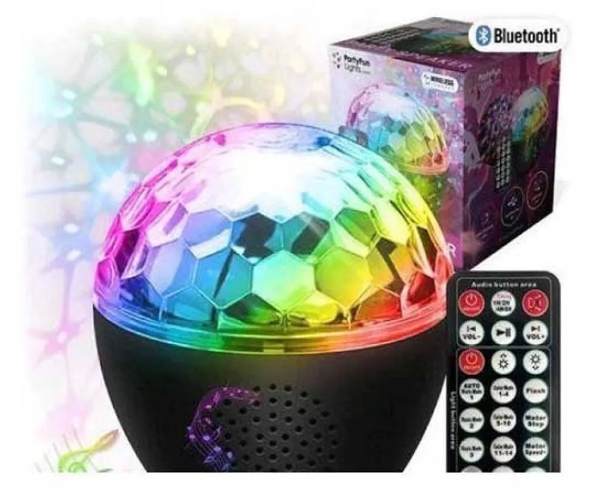 PartyFunLights - Bluetooth Party Speaker Starlight Projector - 16 lichteffecten - Afstandsbediening - Projector lamp – foto 5