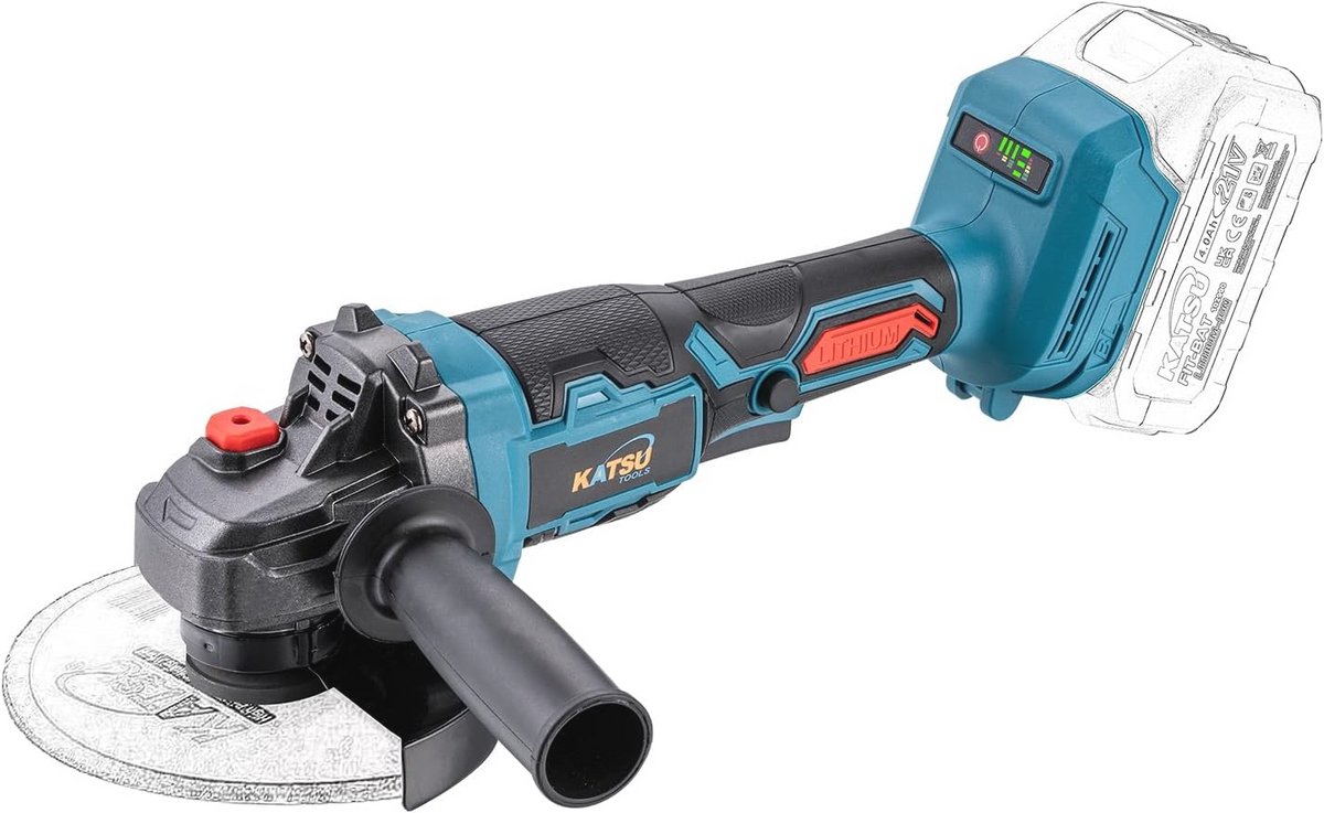 Draadloze haakse slijper 115 mm 125 mm met 3 snelheden - ideaal voor slijpen, snijden en polijsten