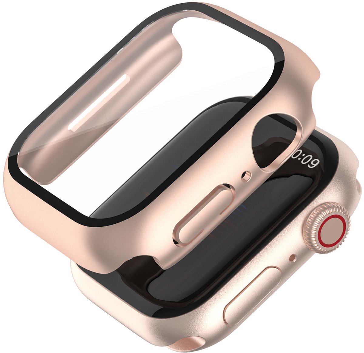 40-45 mm Beschermhoes voor Apple Watch - voor iWatch Series 1~7 -Eén Stuk - Anti-Olie Gehard Folie - Krasbestendig