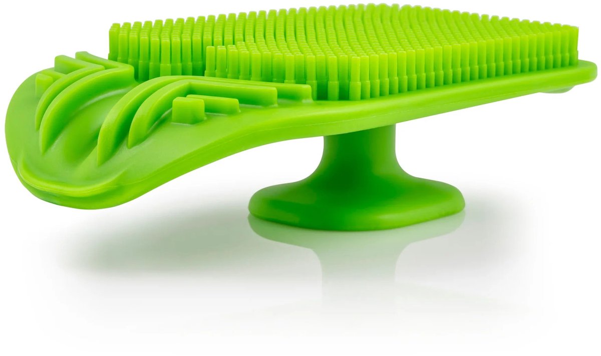 LunchBots - Platinum Siliconen Groente- en Fruitborstel - Groen