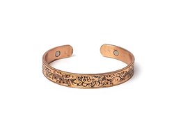 Armband koper bladeren magnetisch
