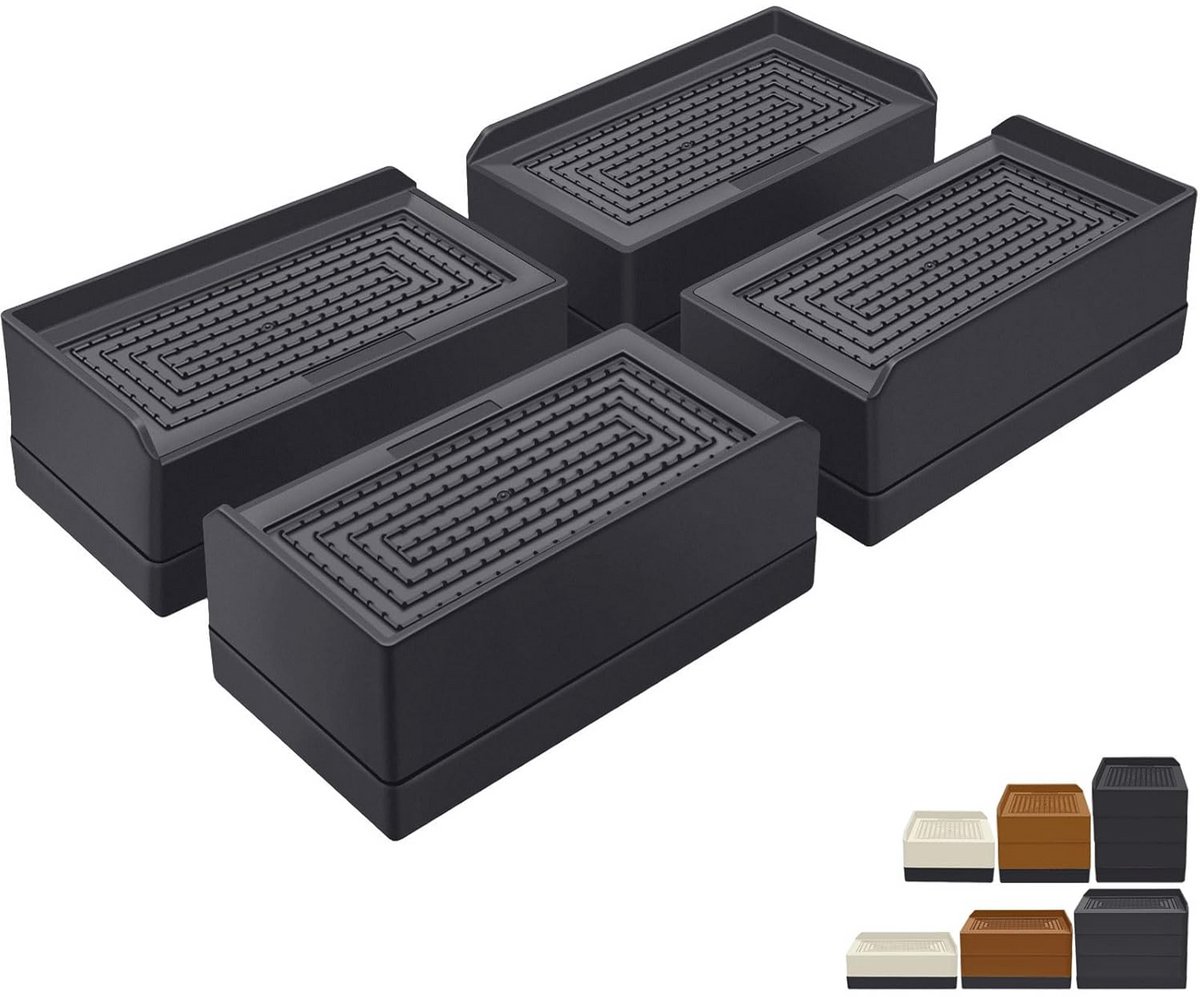 Verstelbare Meubelverhogers voor Bed, Tafel en Bank - Zware Steun 1 lbs (4 Stuks, Zwart)