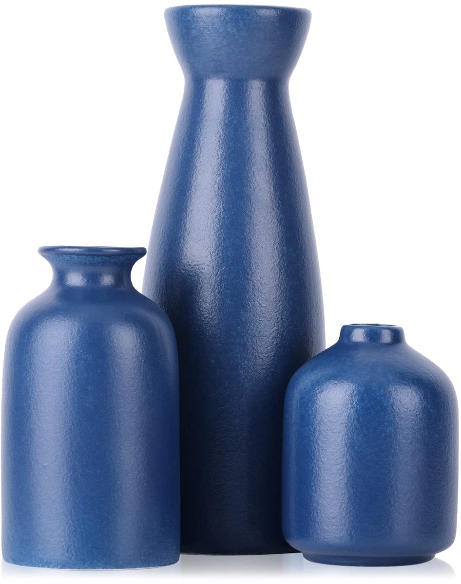 IMPERATORIS® Keramische Vaas Set – Decoratieve Vazen voor Interieur en Woondecoratie – 3 stuks