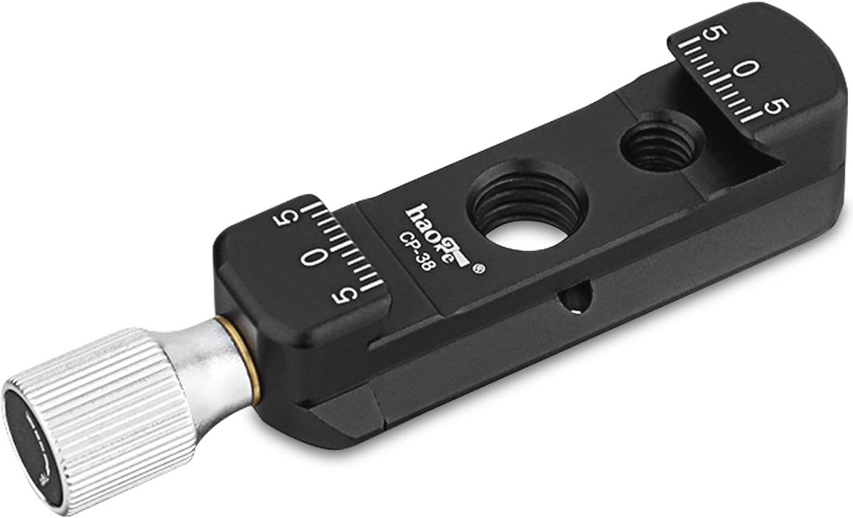 Snelspanbeugel voor Arca-Type Standaard met 1/4" Draad en 3/8" Positioneringsgat