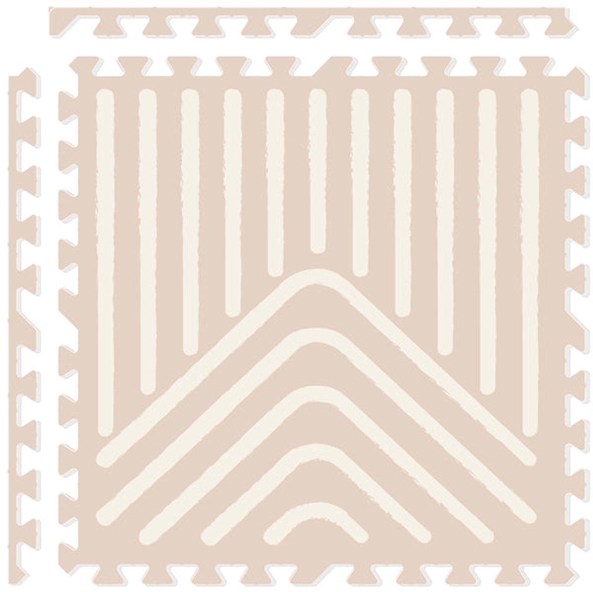 NilaFee™ - Speelmat - Foam - Baby - Speelkleed - Kruipmat - 180 x 120 x 1.5 cm - Puzzelmat - Opbergtas -Geometry Sandy – foto 4