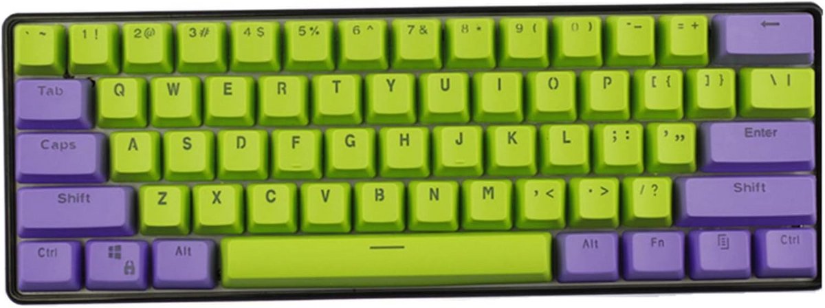 61 Keycaps PBT Backlight Tweekleurig Mechanisch Toetsenbord voor GH60 RK61 ALT61 Annie Poker Keys