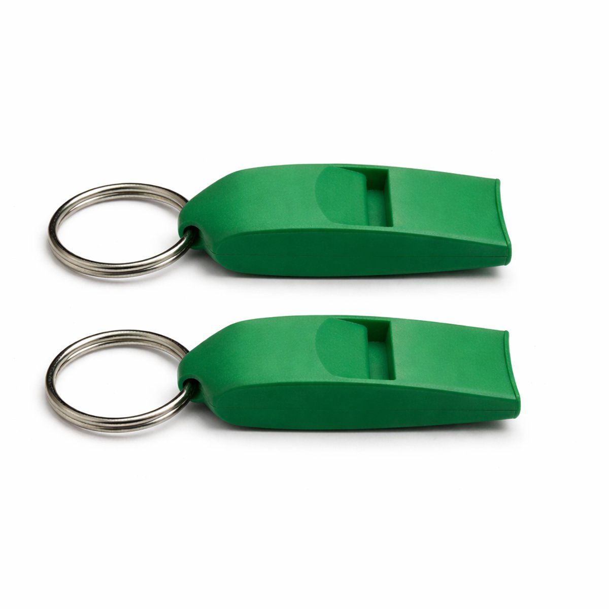 Nuvona 2x groen Noodfluit 126 dB - Survival whistle - SOS fluitje met sleutelhanger